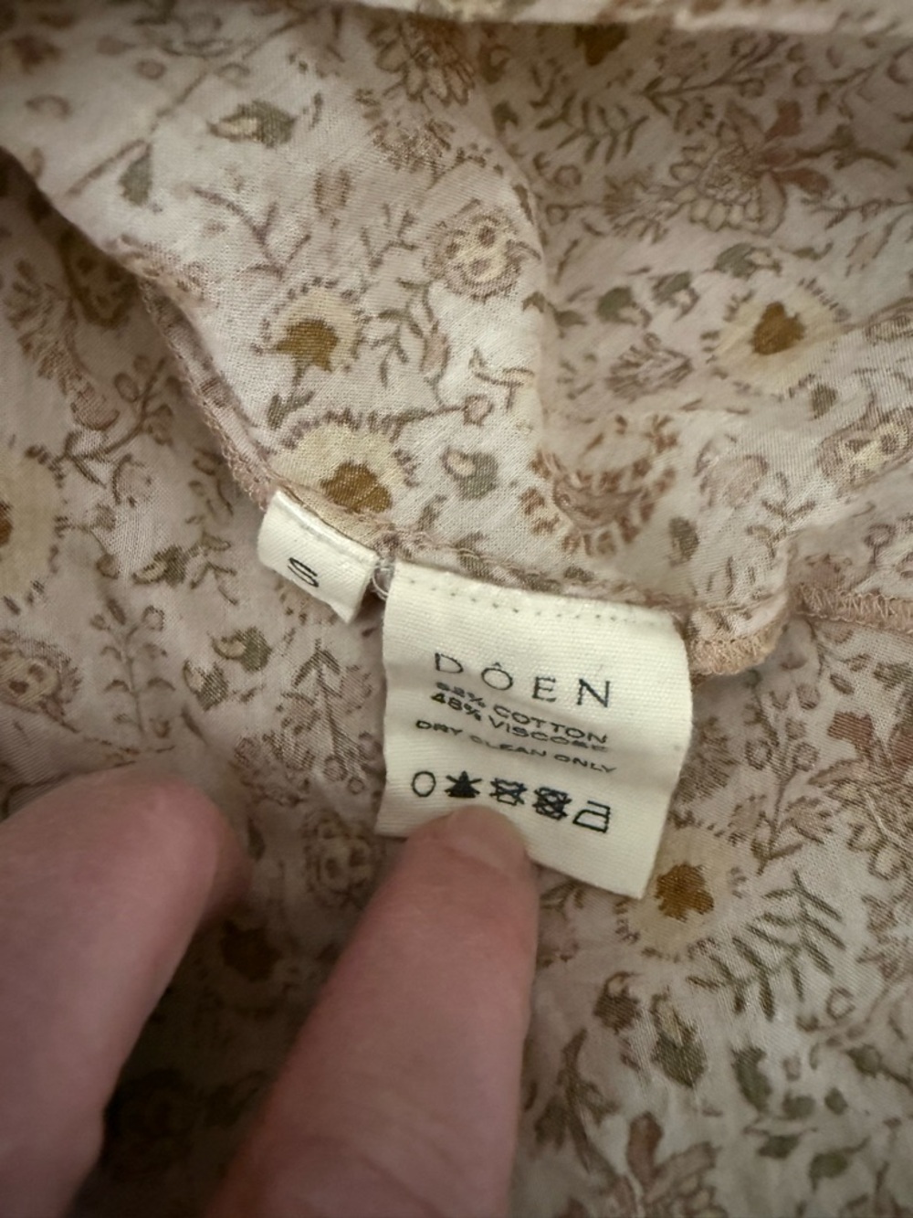 DÔEN Thistle Top in the Jaipur Mustard Floral print size small - Picture 9 of 9